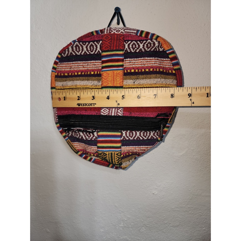 Nepal Woven Cotton‎ Sling Backpack Unisex OS Multi-Color Boho Striped Bag - Picture 5 of 13